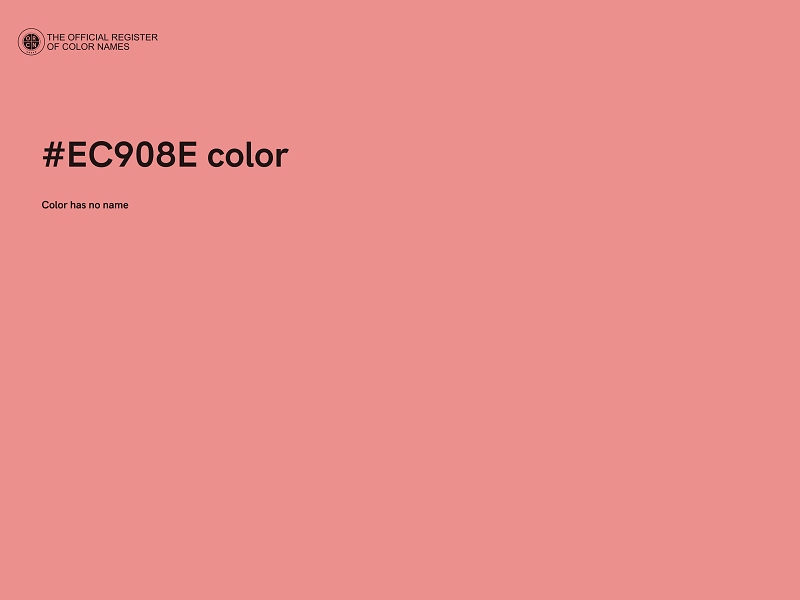 #EC908E color image
