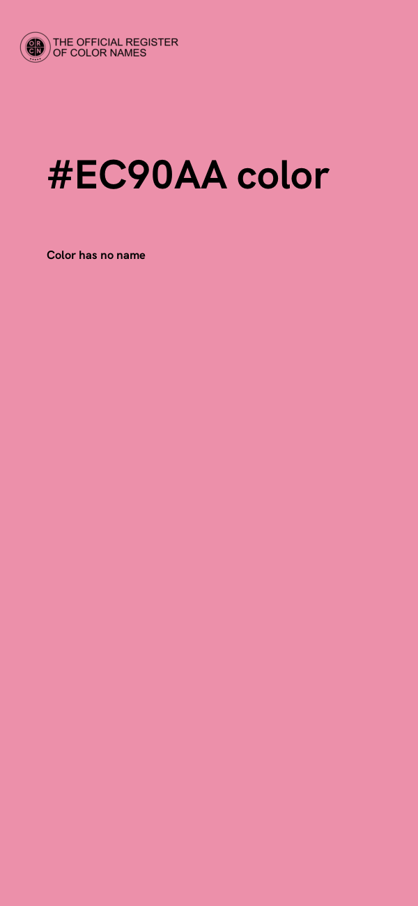 #EC90AA color image