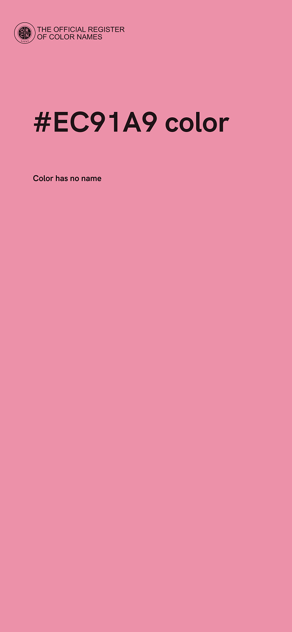 #EC91A9 color image