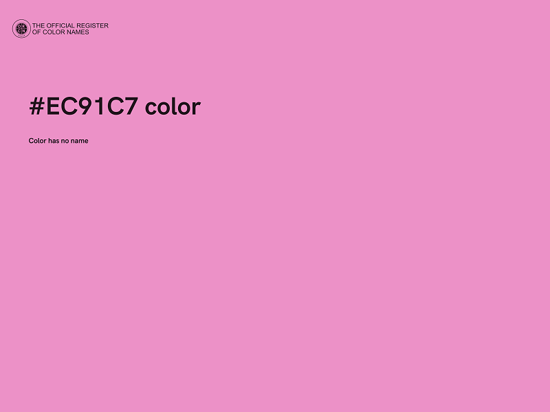 #EC91C7 color image