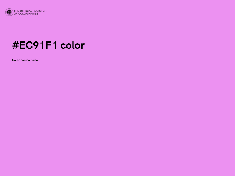 #EC91F1 color image