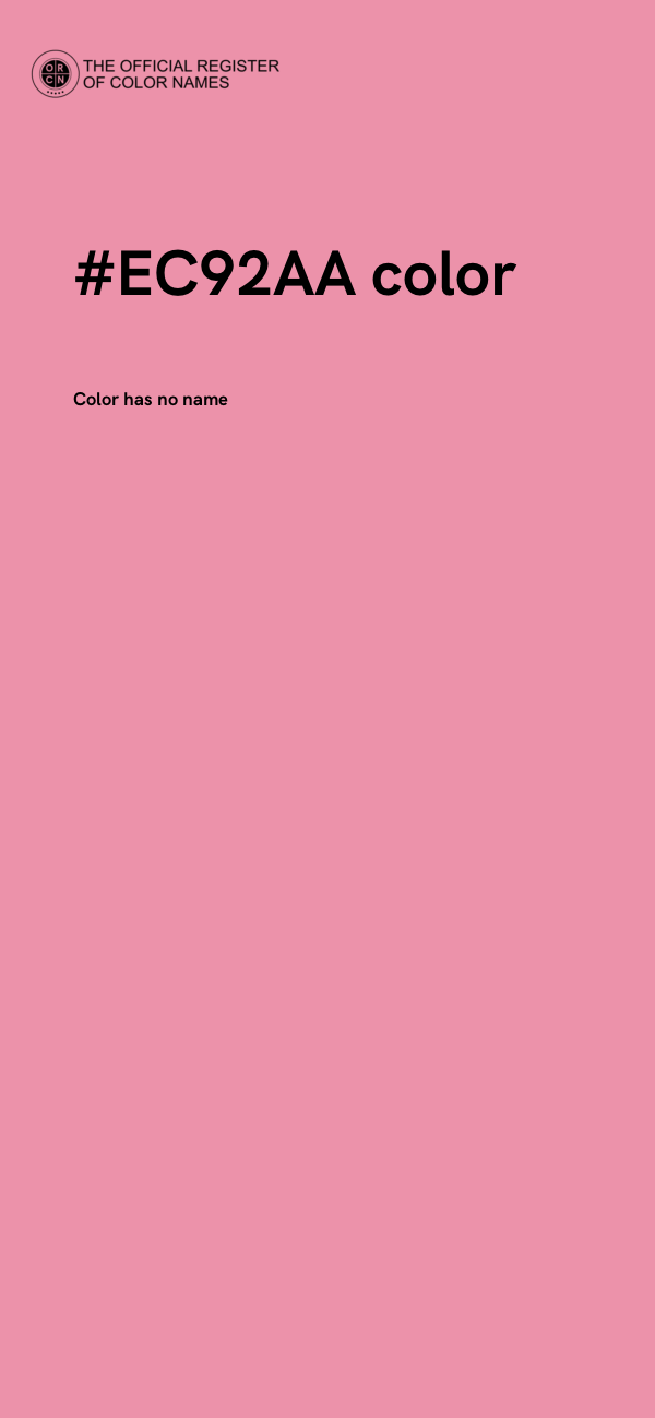 #EC92AA color image
