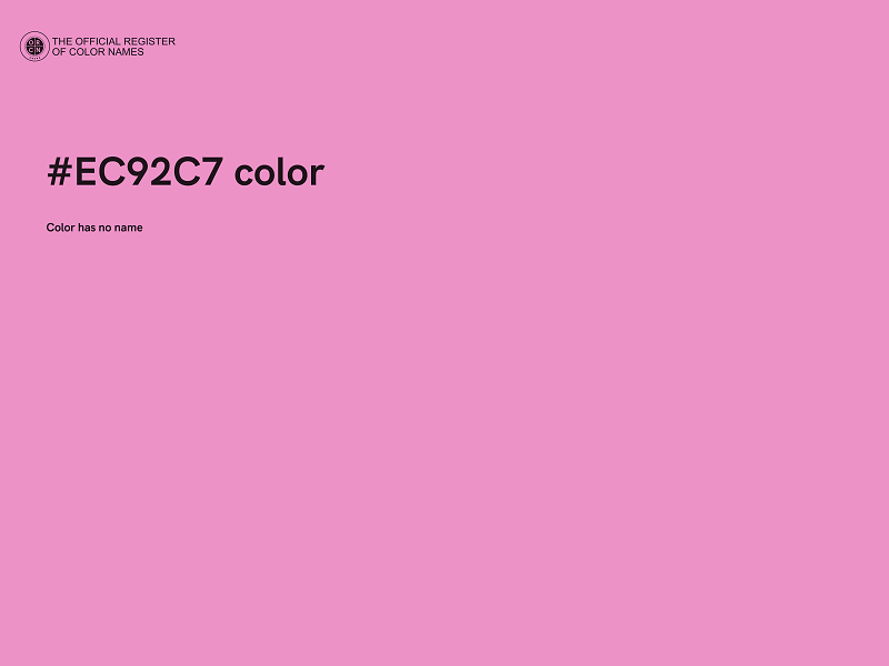 #EC92C7 color image