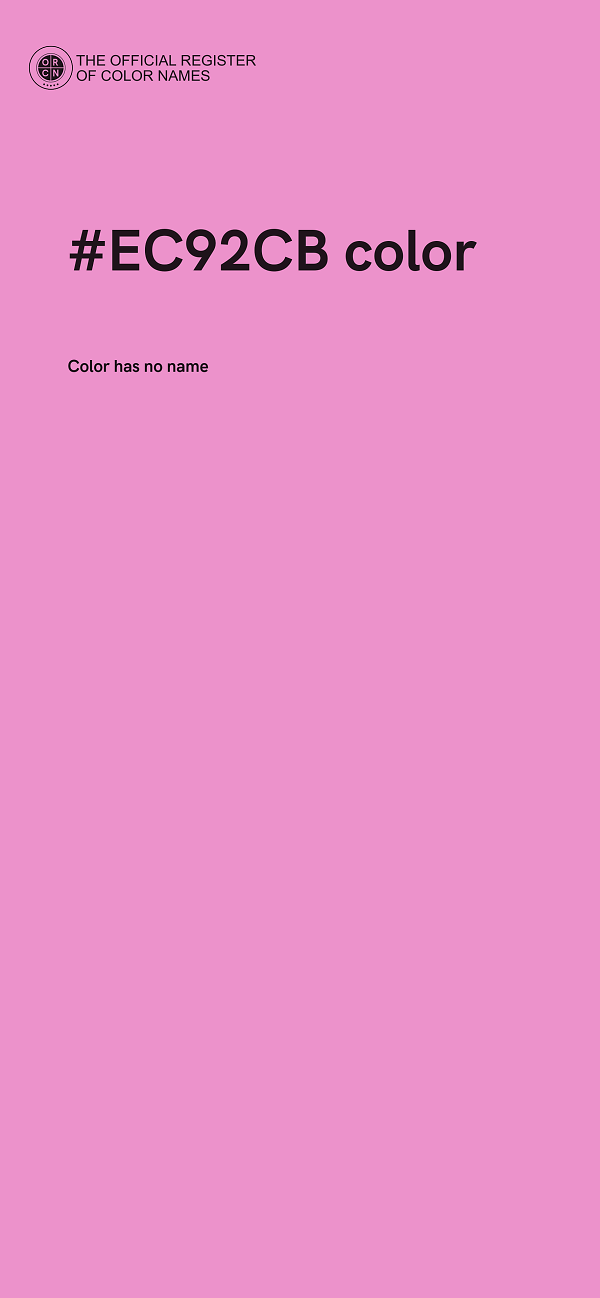 #EC92CB color image