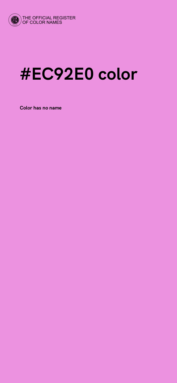 #EC92E0 color image