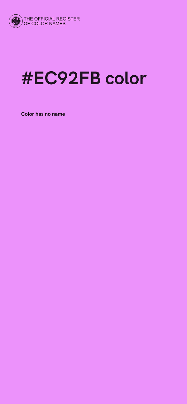#EC92FB color image