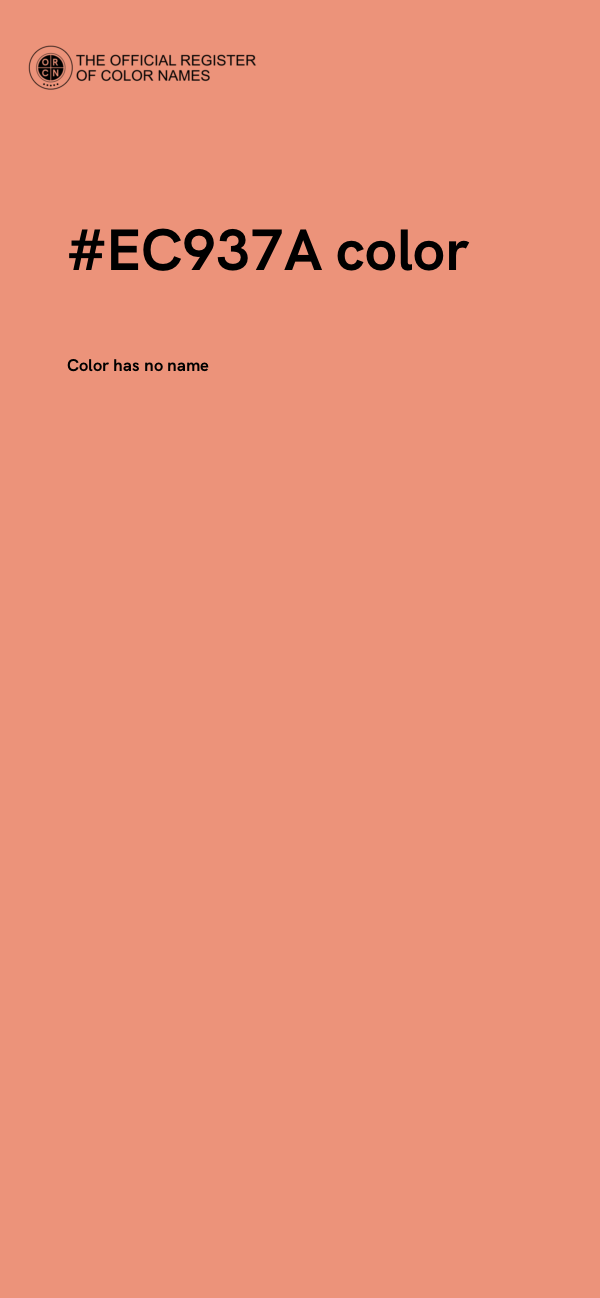 #EC937A color image