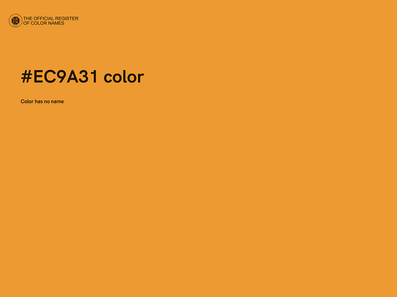 #EC9A31 color image