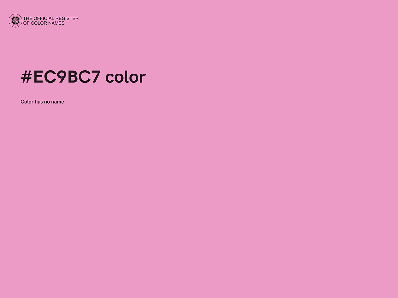 #EC9BC7 color image