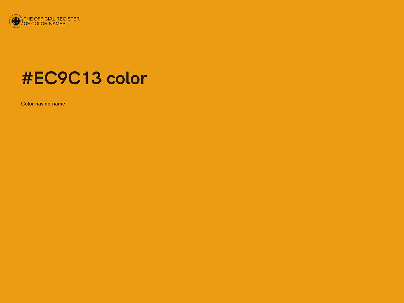 #EC9C13 color image