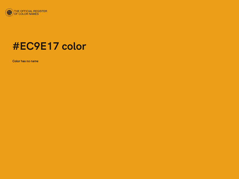 #EC9E17 color image