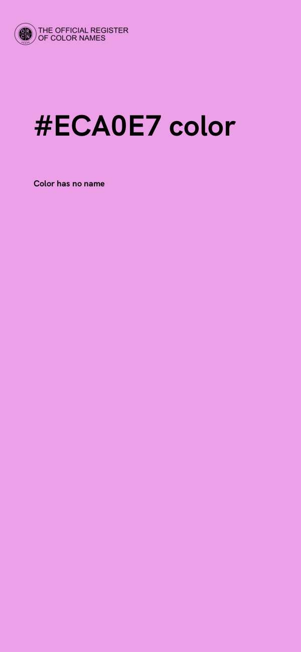 #ECA0E7 color image