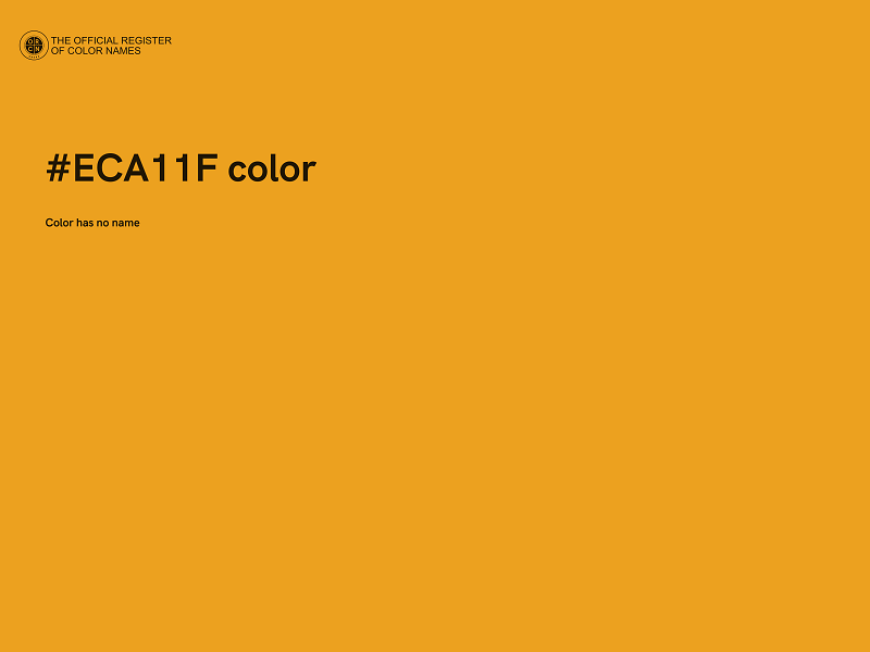 #ECA11F color image