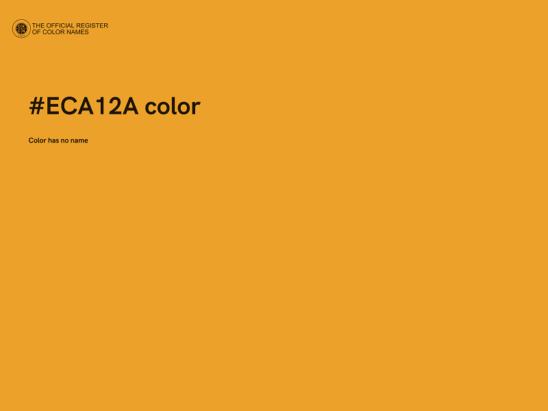 #ECA12A color image