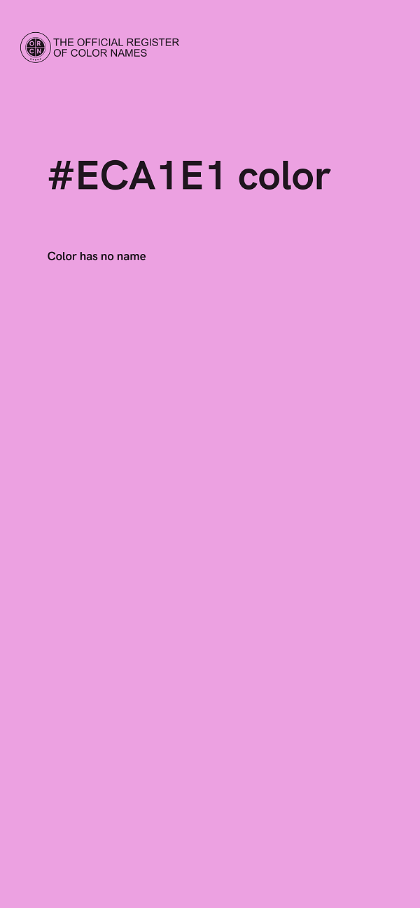 #ECA1E1 color image