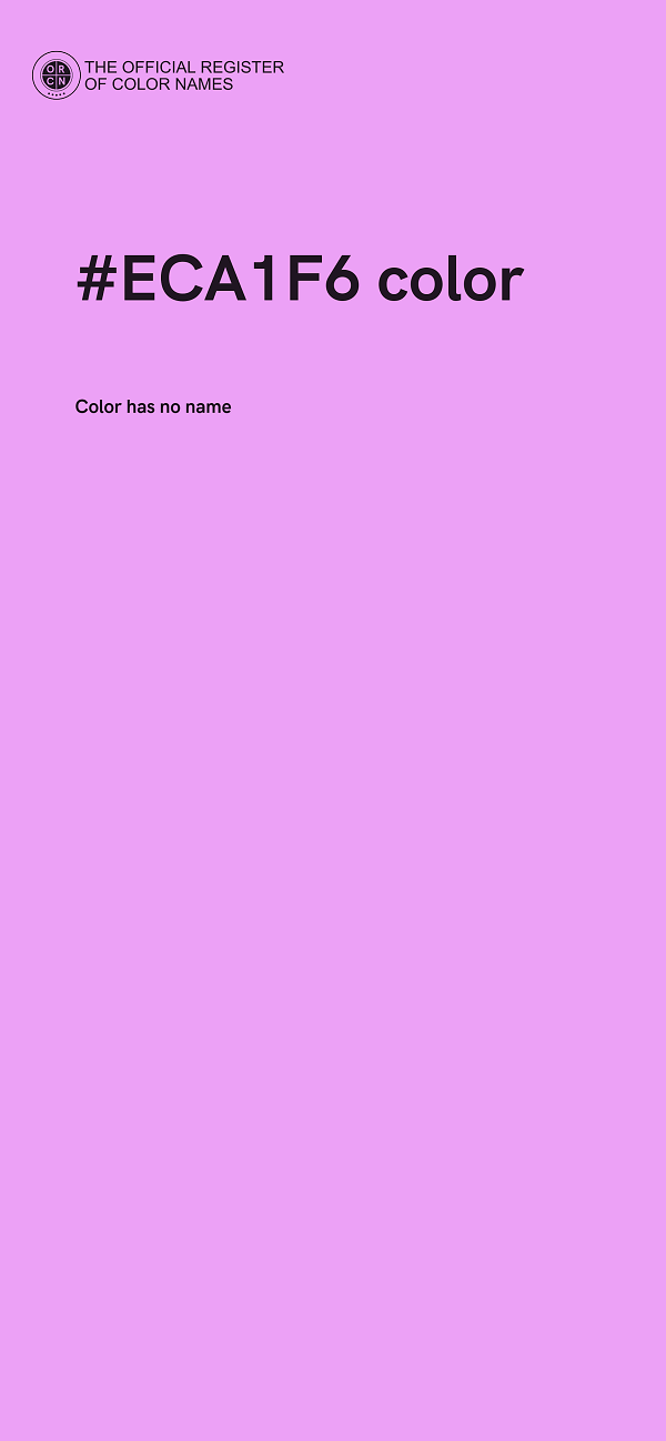 #ECA1F6 color image