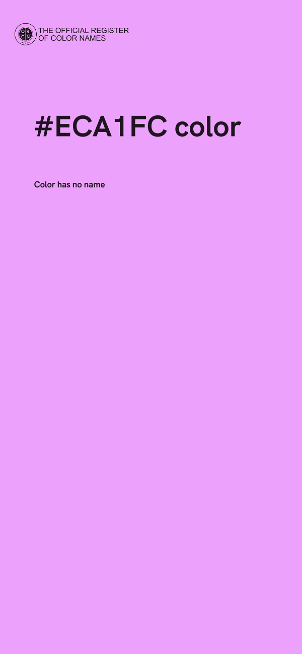 #ECA1FC color image