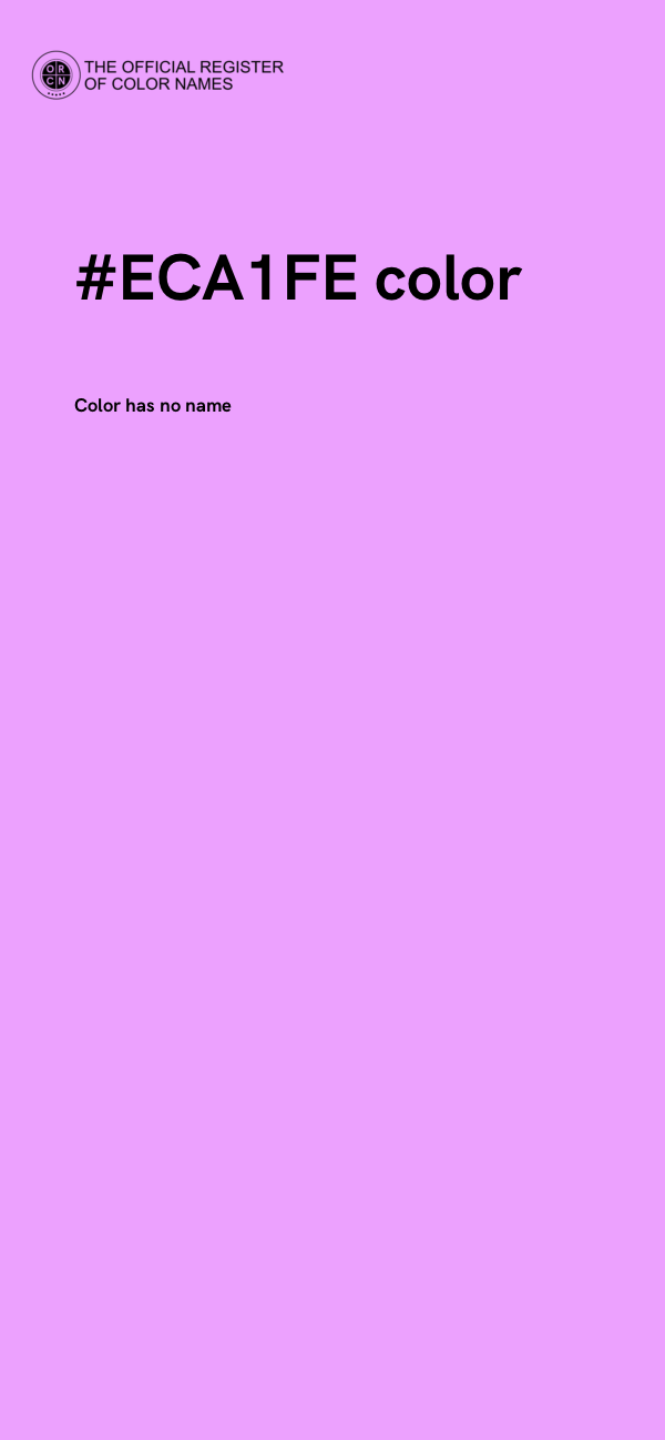 #ECA1FE color image