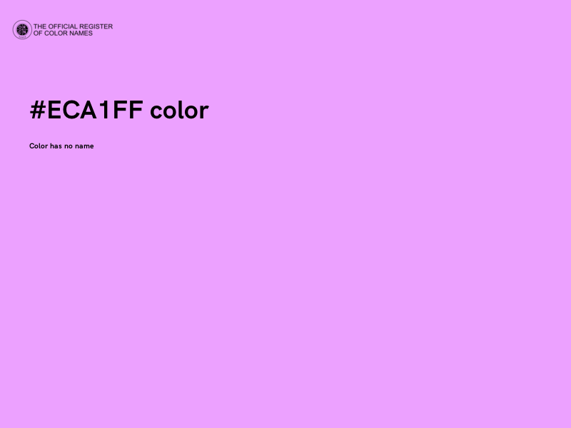 #ECA1FF color image