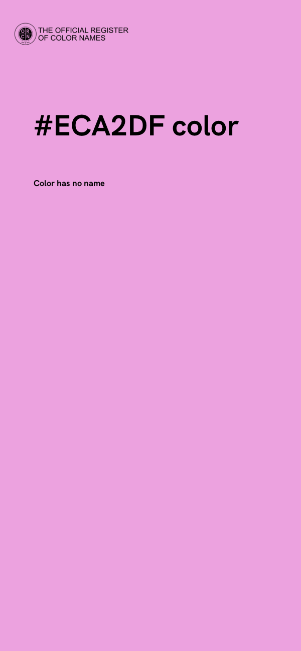 #ECA2DF color image