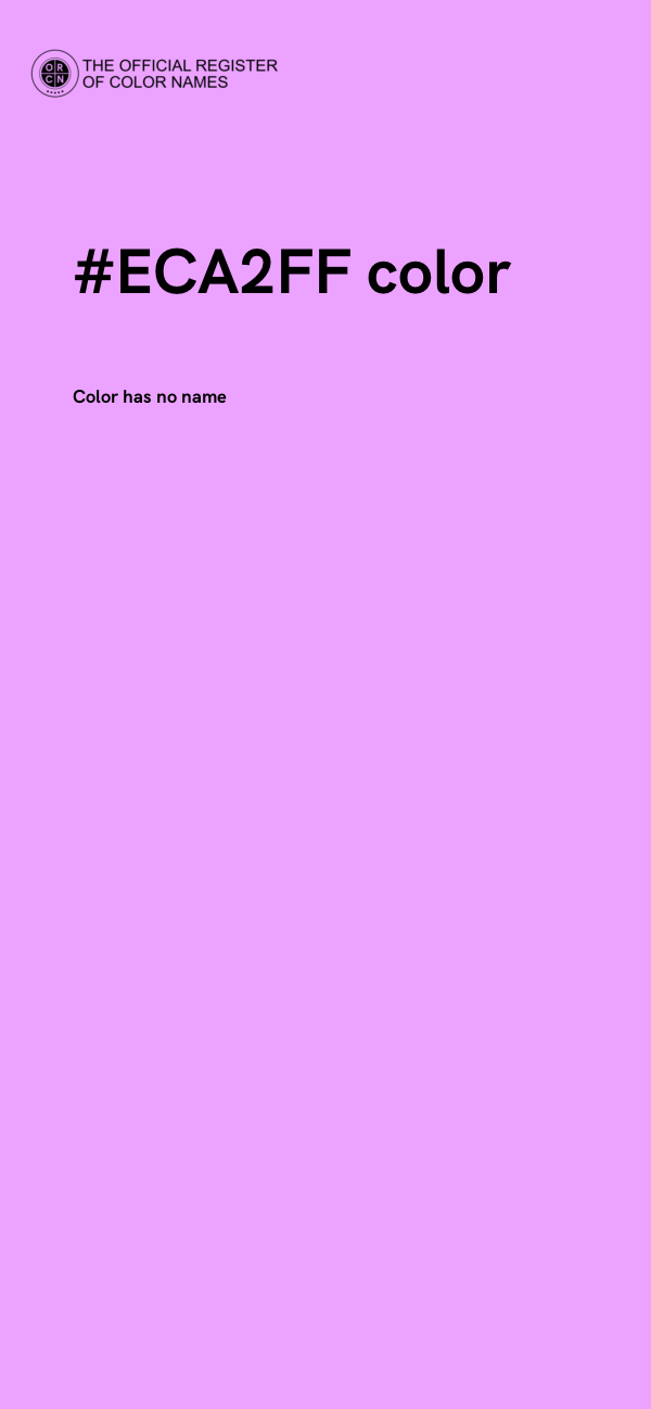 #ECA2FF color image