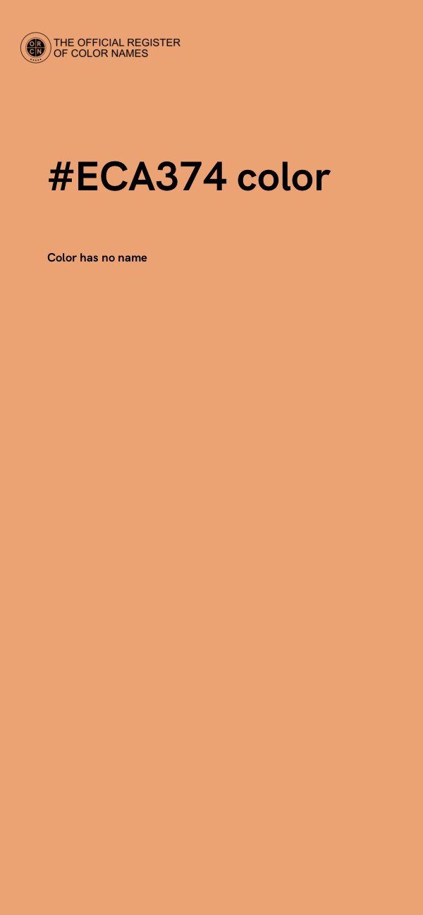 #ECA374 color image