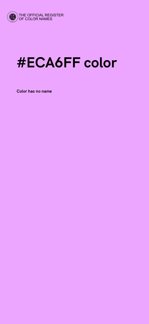 #ECA6FF color image