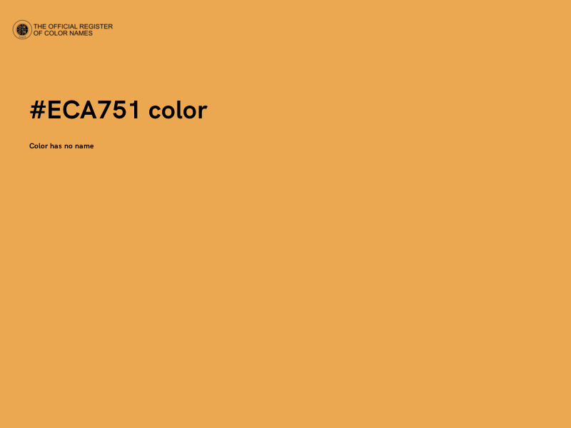 #ECA751 color image