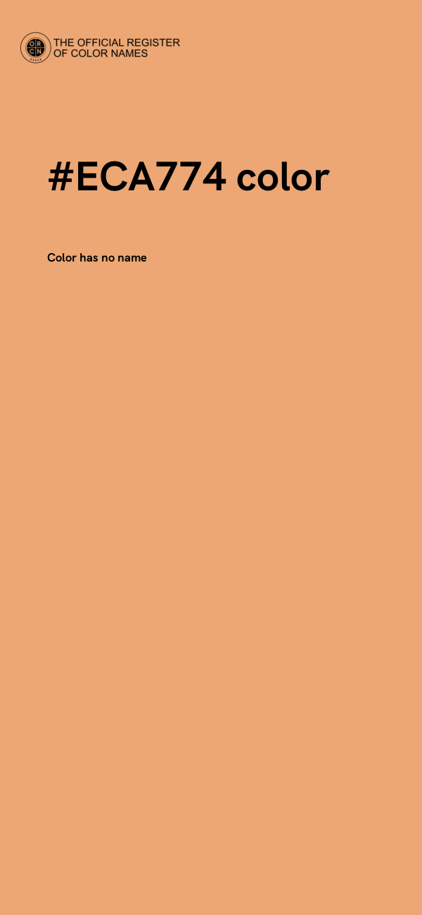 #ECA774 color image