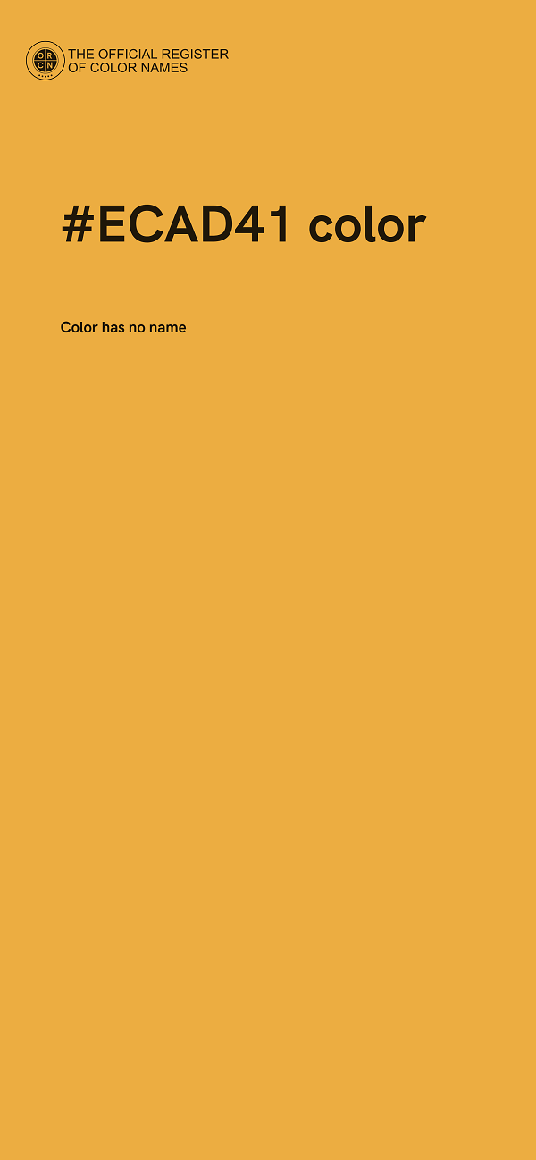 #ECAD41 color image