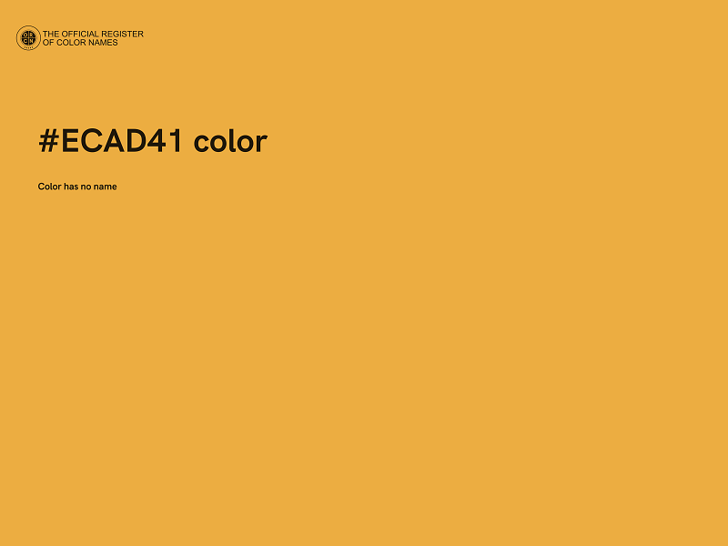 #ECAD41 color image