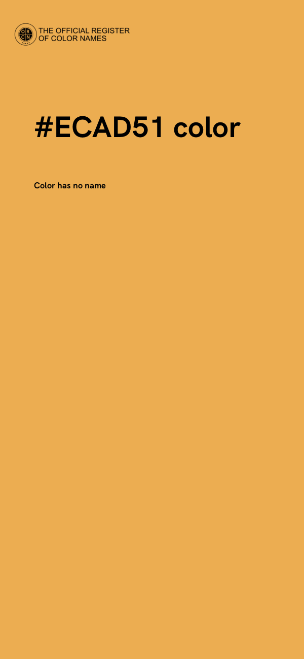 #ECAD51 color image