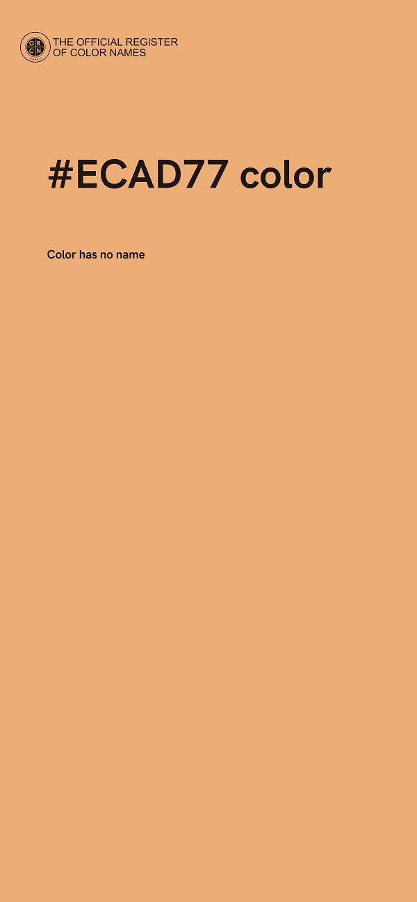 #ECAD77 color image