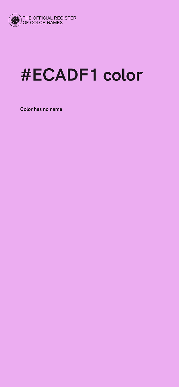 #ECADF1 color image