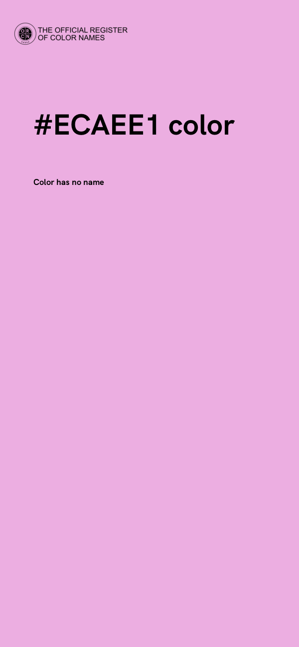 #ECAEE1 color image