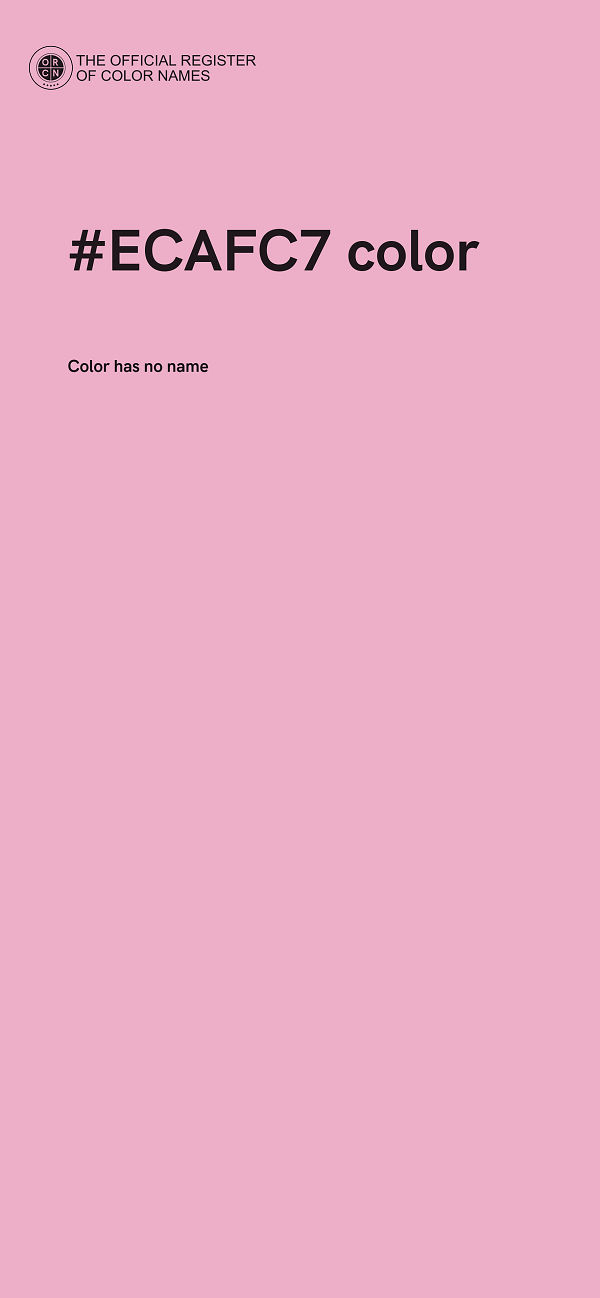 #ECAFC7 color image