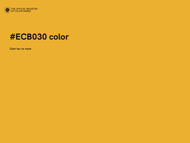 #ECB030 color image