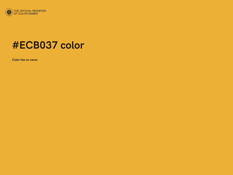 #ECB037 color image