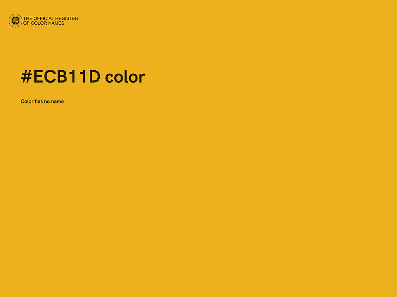 #ECB11D color image