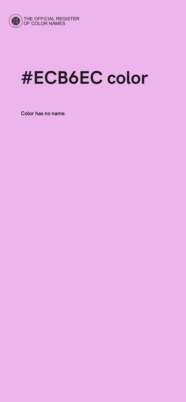 #ECB6EC color image