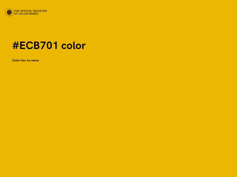 #ECB701 color image