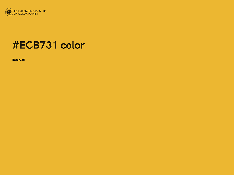 #ECB731 color image