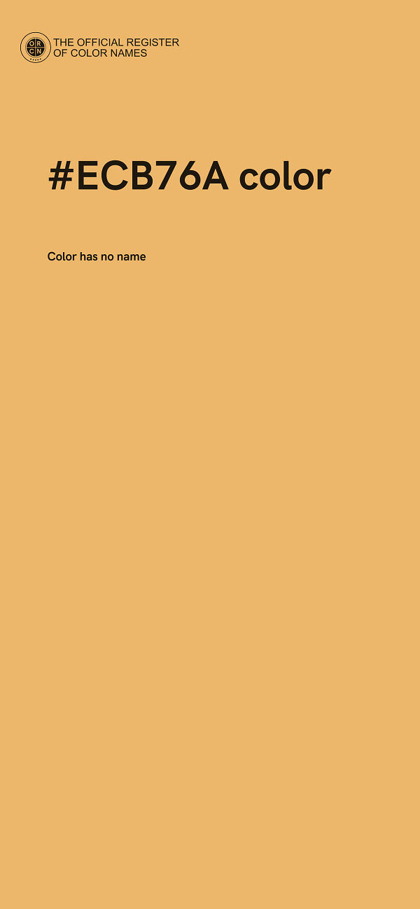 #ECB76A color image