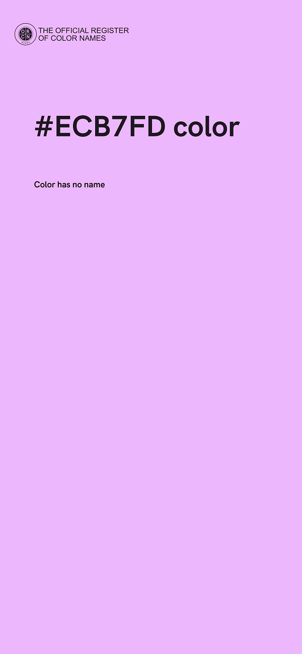 #ECB7FD color image