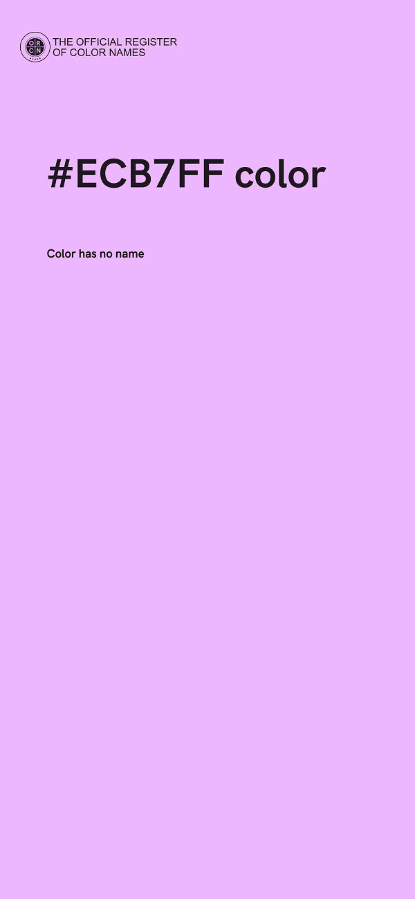 #ECB7FF color image