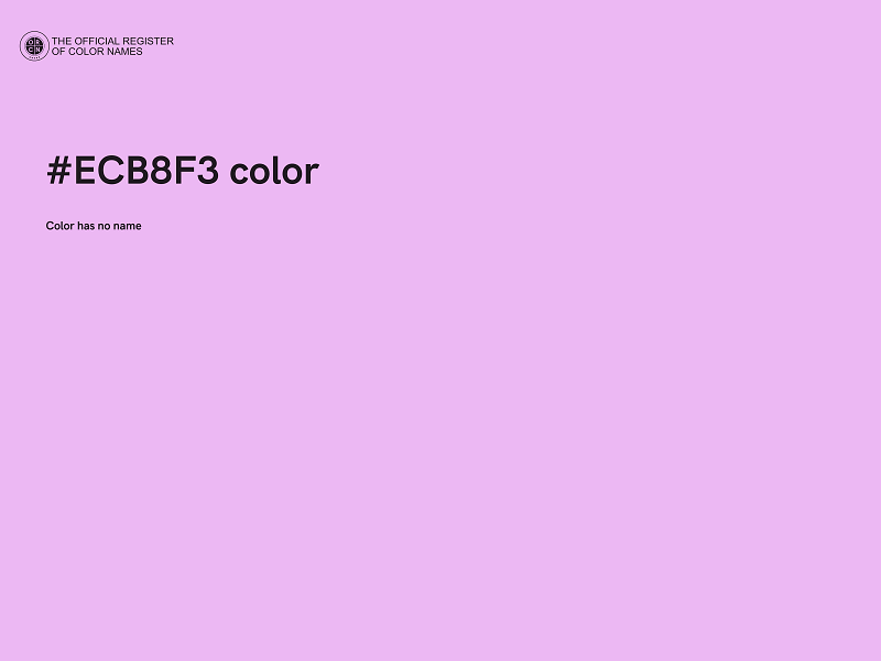 #ECB8F3 color image
