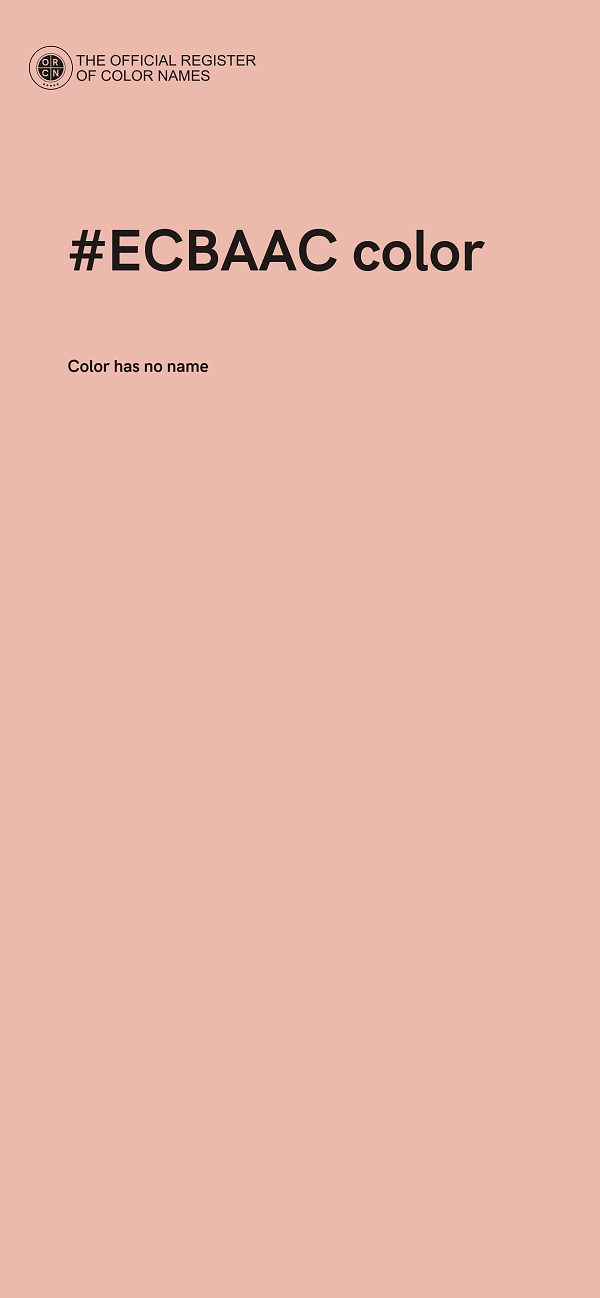#ECBAAC color image