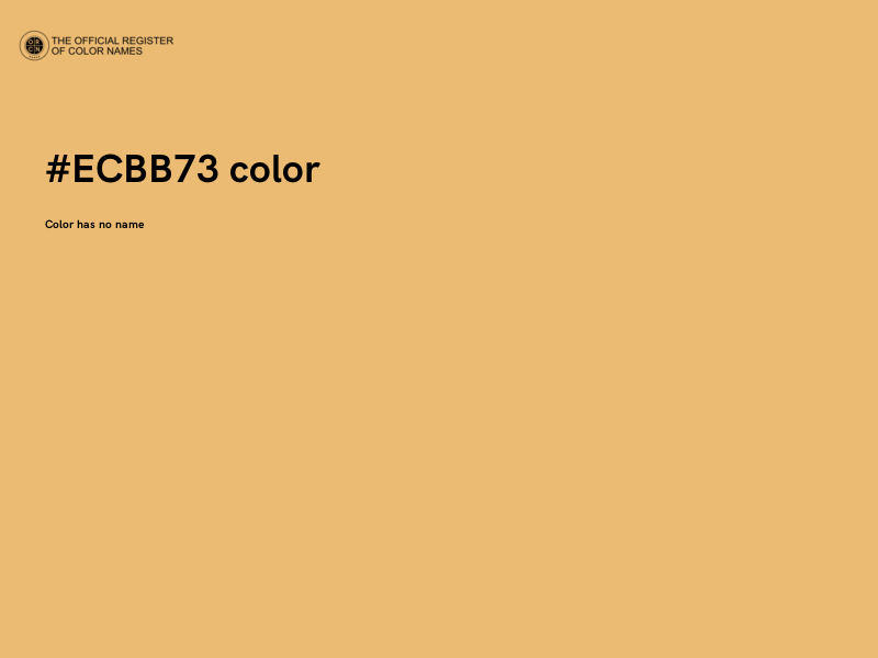 #ECBB73 color image
