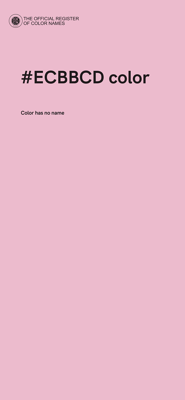 #ECBBCD color image