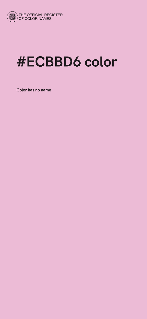 #ECBBD6 color image
